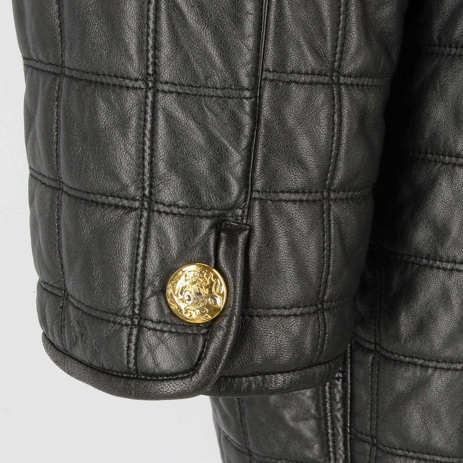 Women's 1990s Nazareno Gabrielli Black Leather Jacket