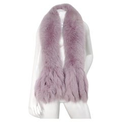 1990s Neiman Marcus Blush Purple Dyed Fox Fur Scarf