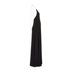 1990s Nicole Farhi Black Jersey Slip Dress with Chain Neckline