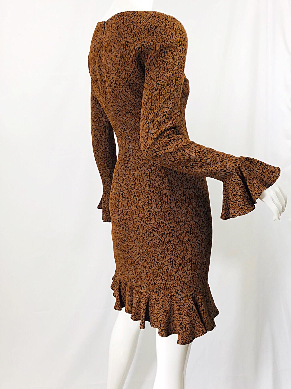 brown 90s dress