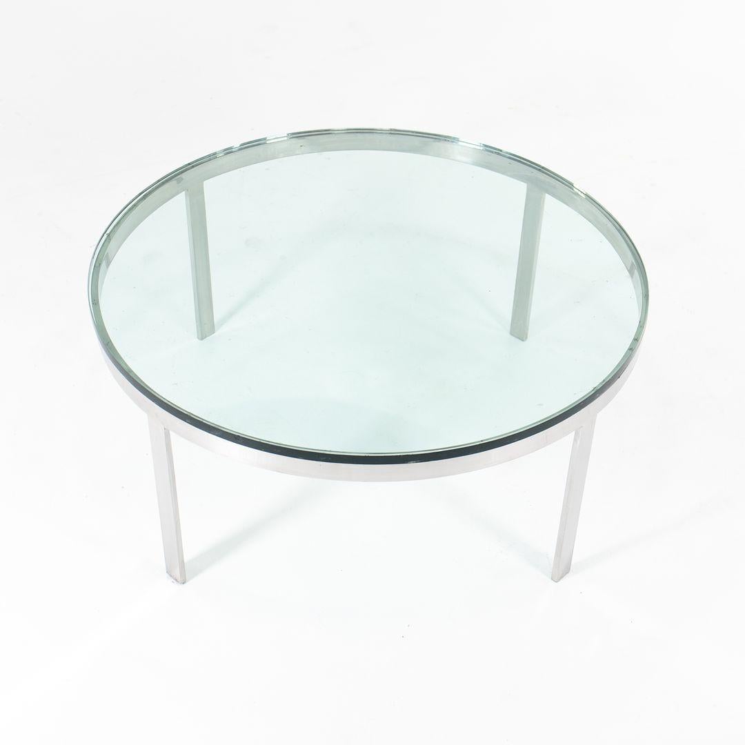 Fin du 20e siècle Table basse Nicos Zographos des années 1990 en acier poli et verre en vente