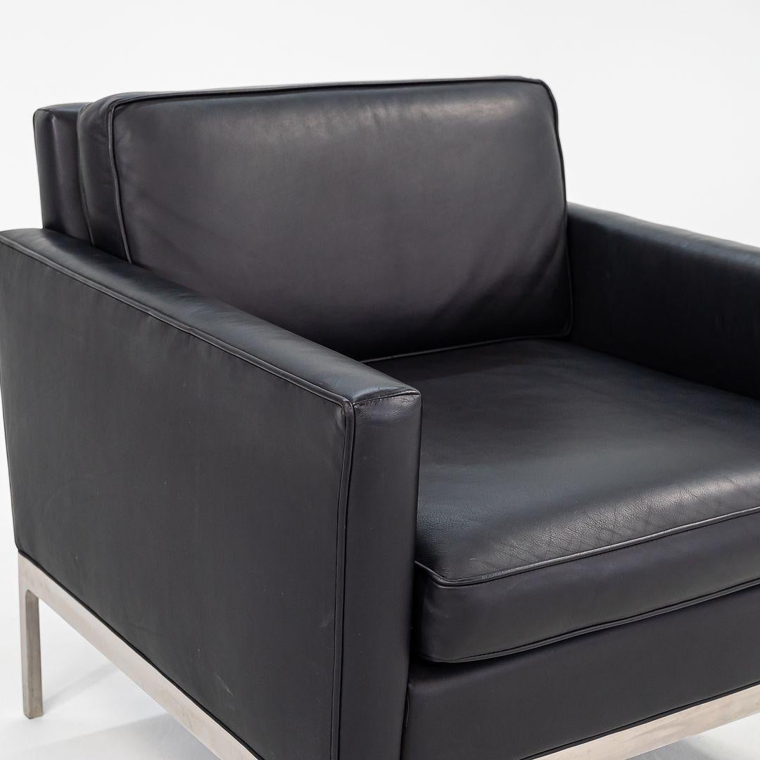 1990er Nicos Zographos Modell 70 Loungesessel in schwarzem Leder, 6x verfügbar im Angebot 5