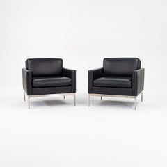 Sillón Nicos Zographos Modelo 70 de los años 90 en cuero negro 6x Disponible