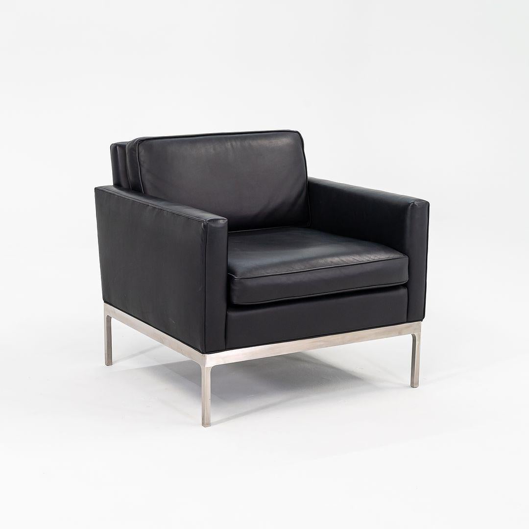1990er Nicos Zographos Modell 70 Loungesessel in schwarzem Leder, 6x verfügbar (amerikanisch) im Angebot