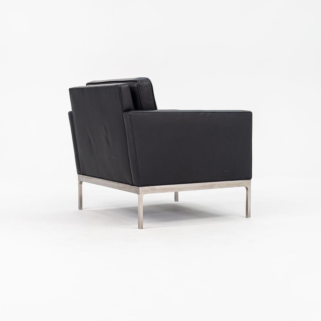 1990er Nicos Zographos Modell 70 Loungesessel in schwarzem Leder, 6x verfügbar im Angebot 1