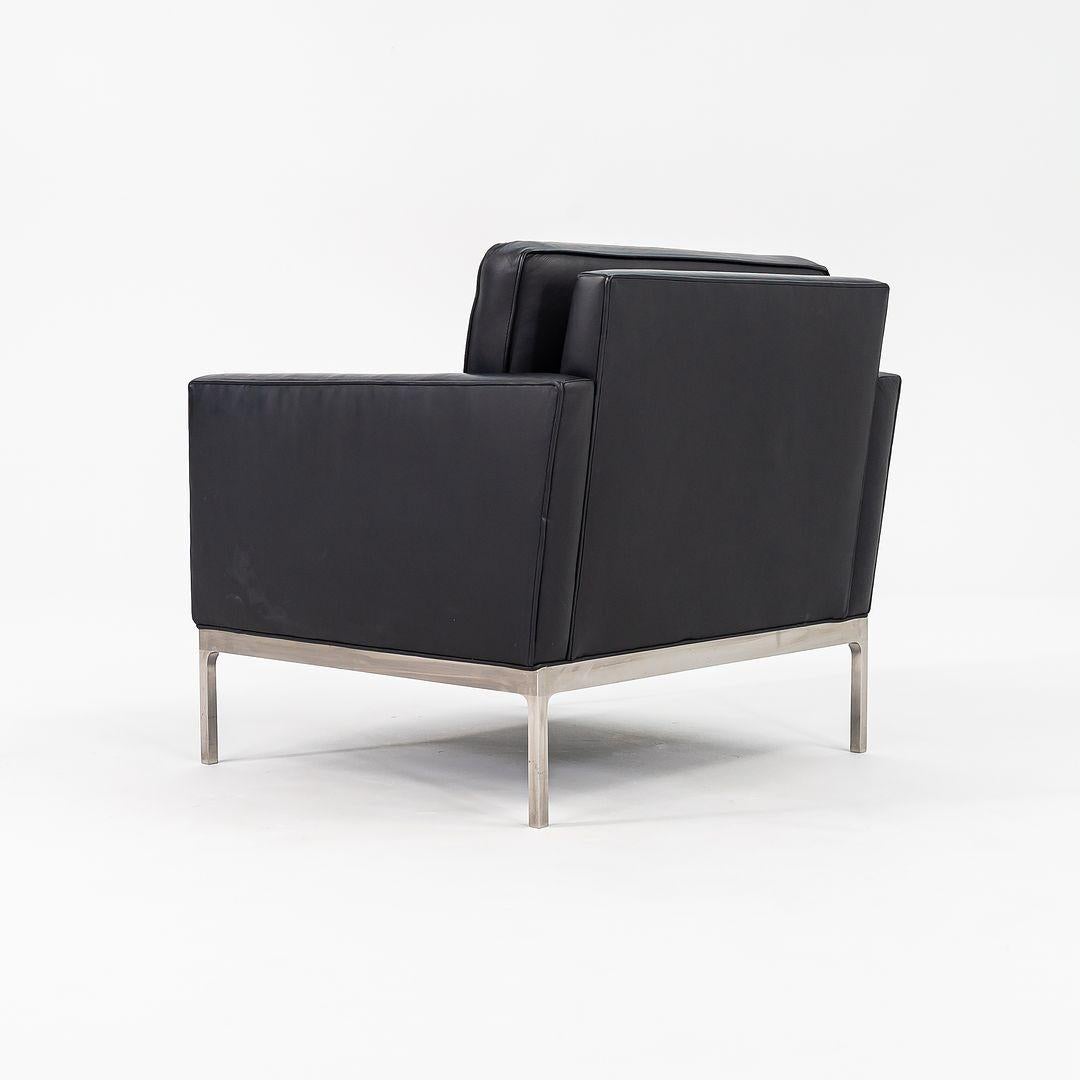 1990er Nicos Zographos Modell 70 Loungesessel in schwarzem Leder, 6x verfügbar im Angebot 2
