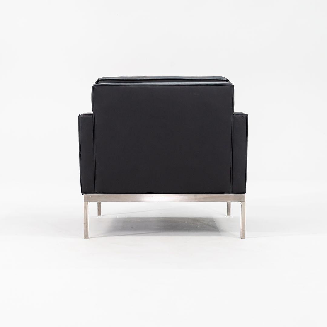1990er Nicos Zographos Modell 70 Loungesessel in schwarzem Leder, 6x verfügbar im Angebot 3