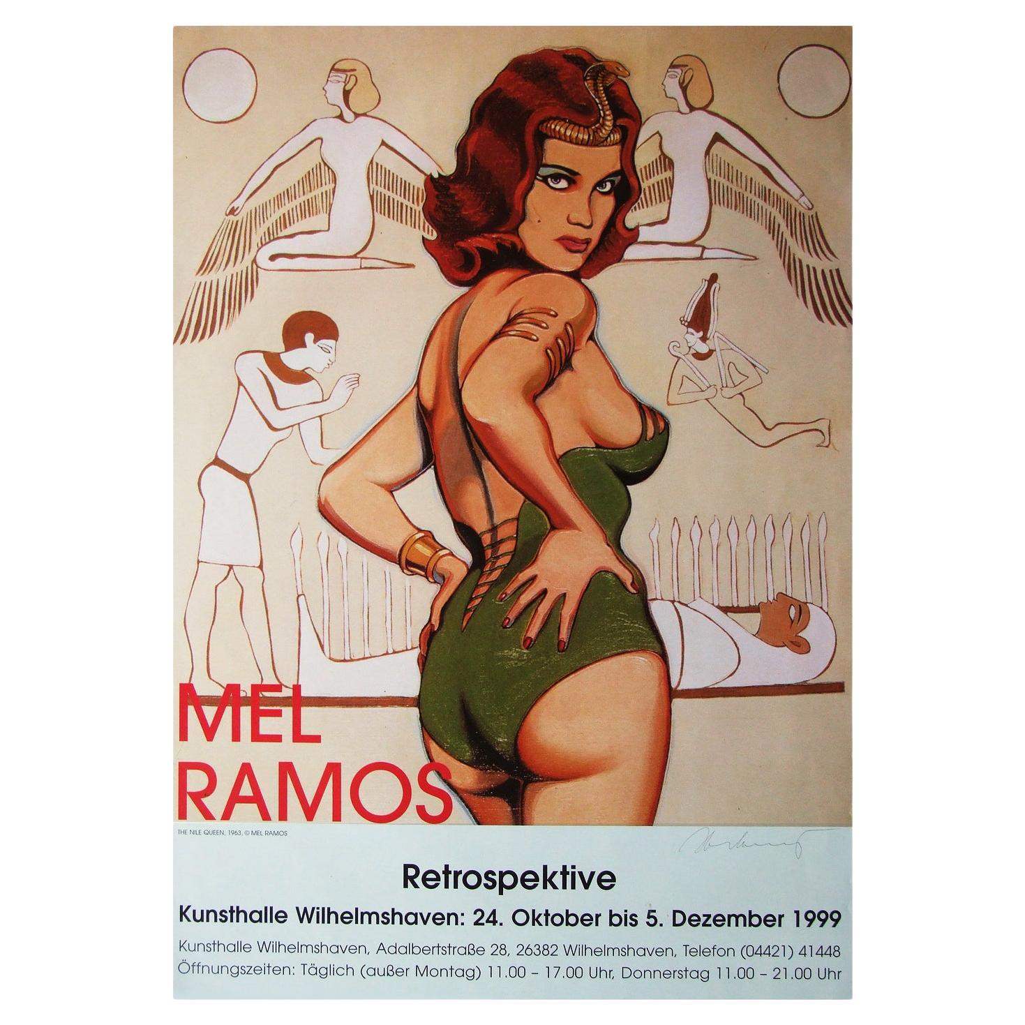 1990s, 'Nile Queen' Signed Mel Ramos Exhibition Poster Pop Art For Sale