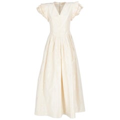 1990s Nina Ricci Silk Wedding Dress
