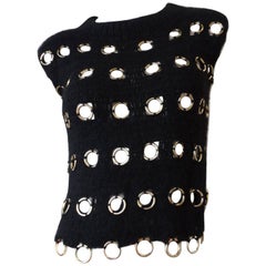 Vintage 1990s O-Ring Grommet Knit Top