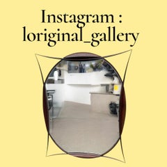 1990 Miroir mural unique d'André Dubreuil