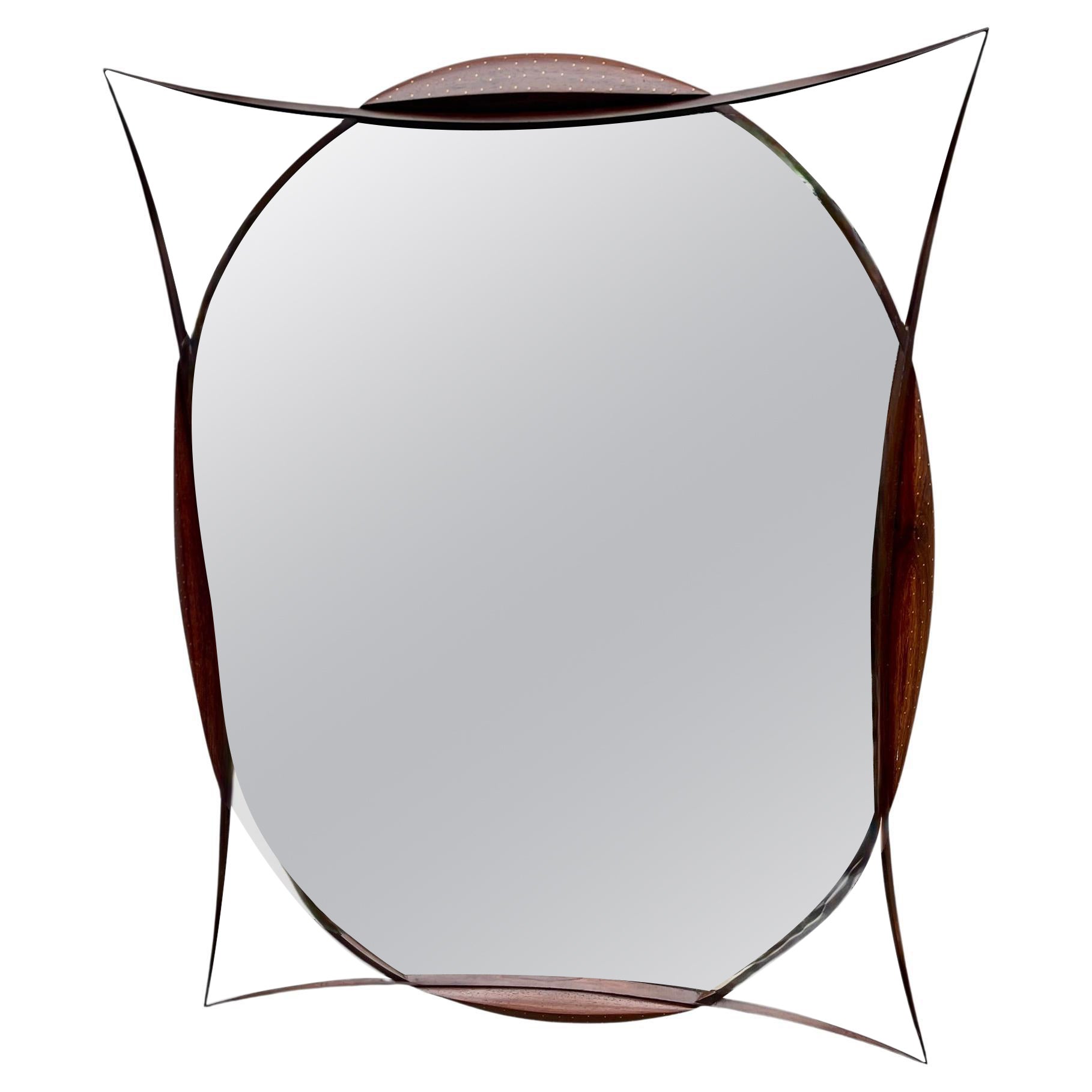 1990
s One of a kind wall mirror by André Dubreuil For Sale