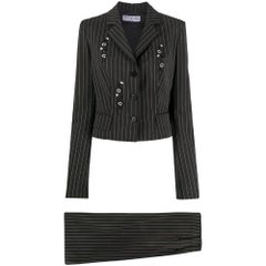 Vintage 1990s Oppio Jeans Striped Suit