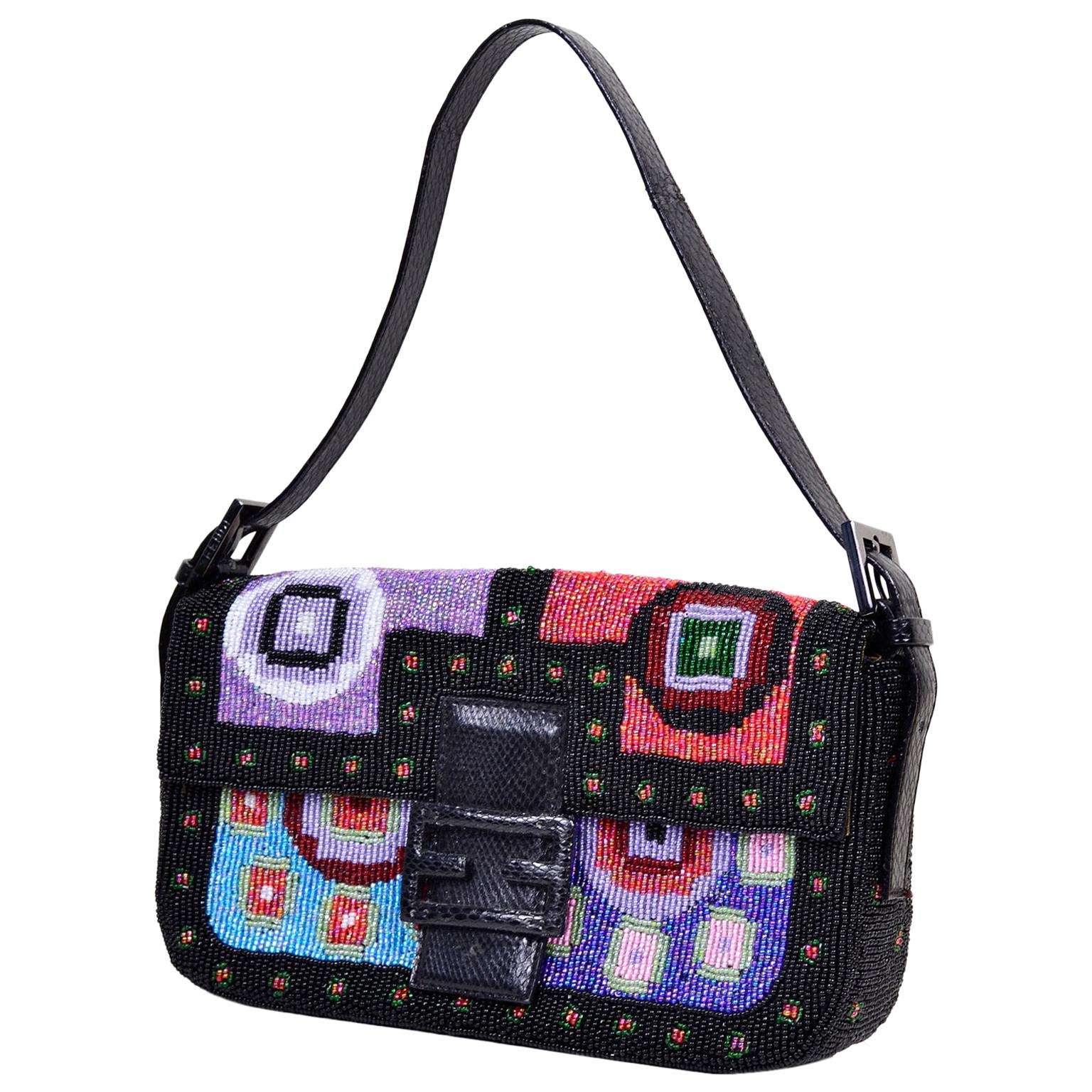 fendi beaded baguette bag