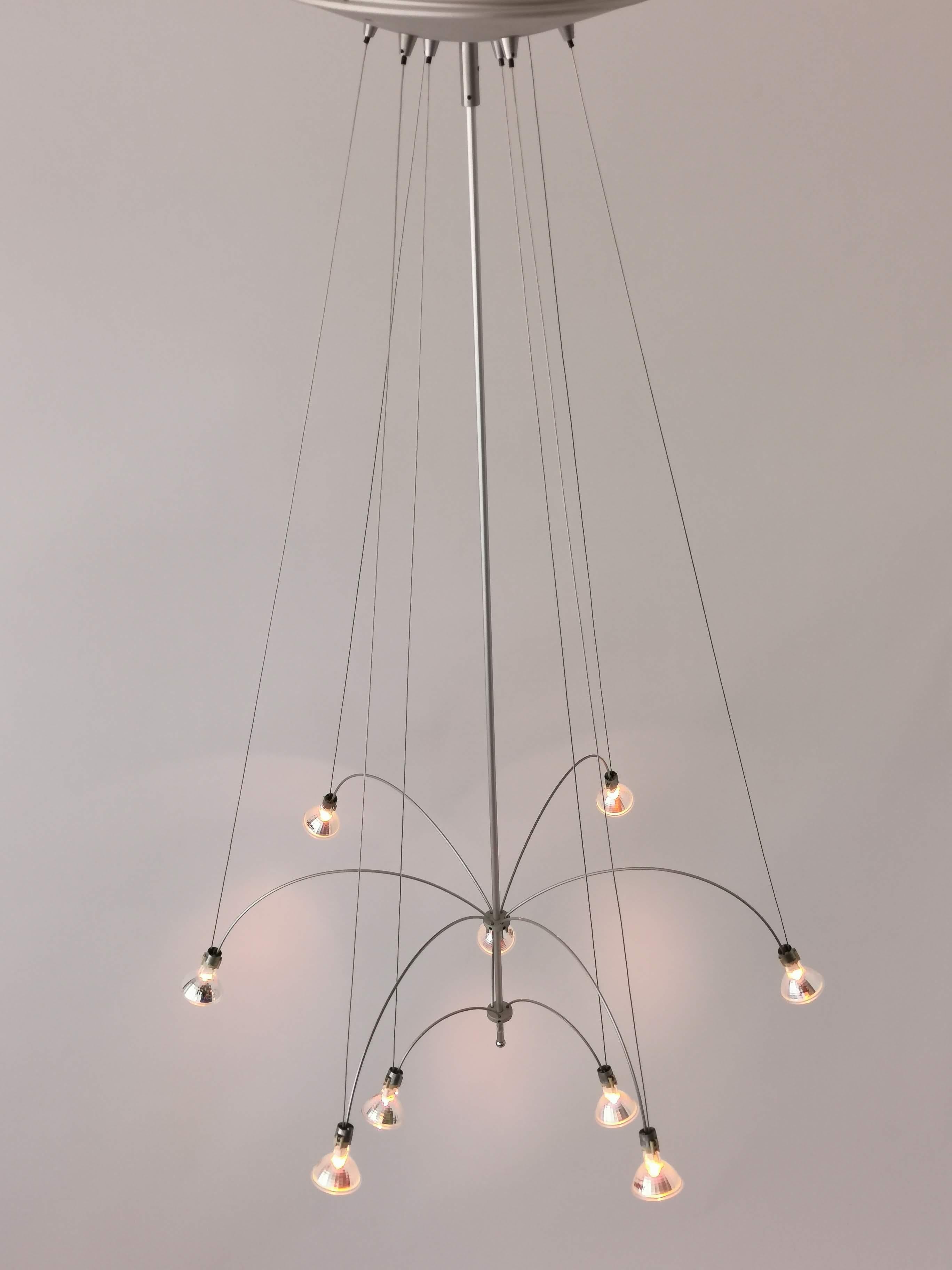 1990s 'Orione' Halogen Chandelier, Solzi Luce, Italy 1