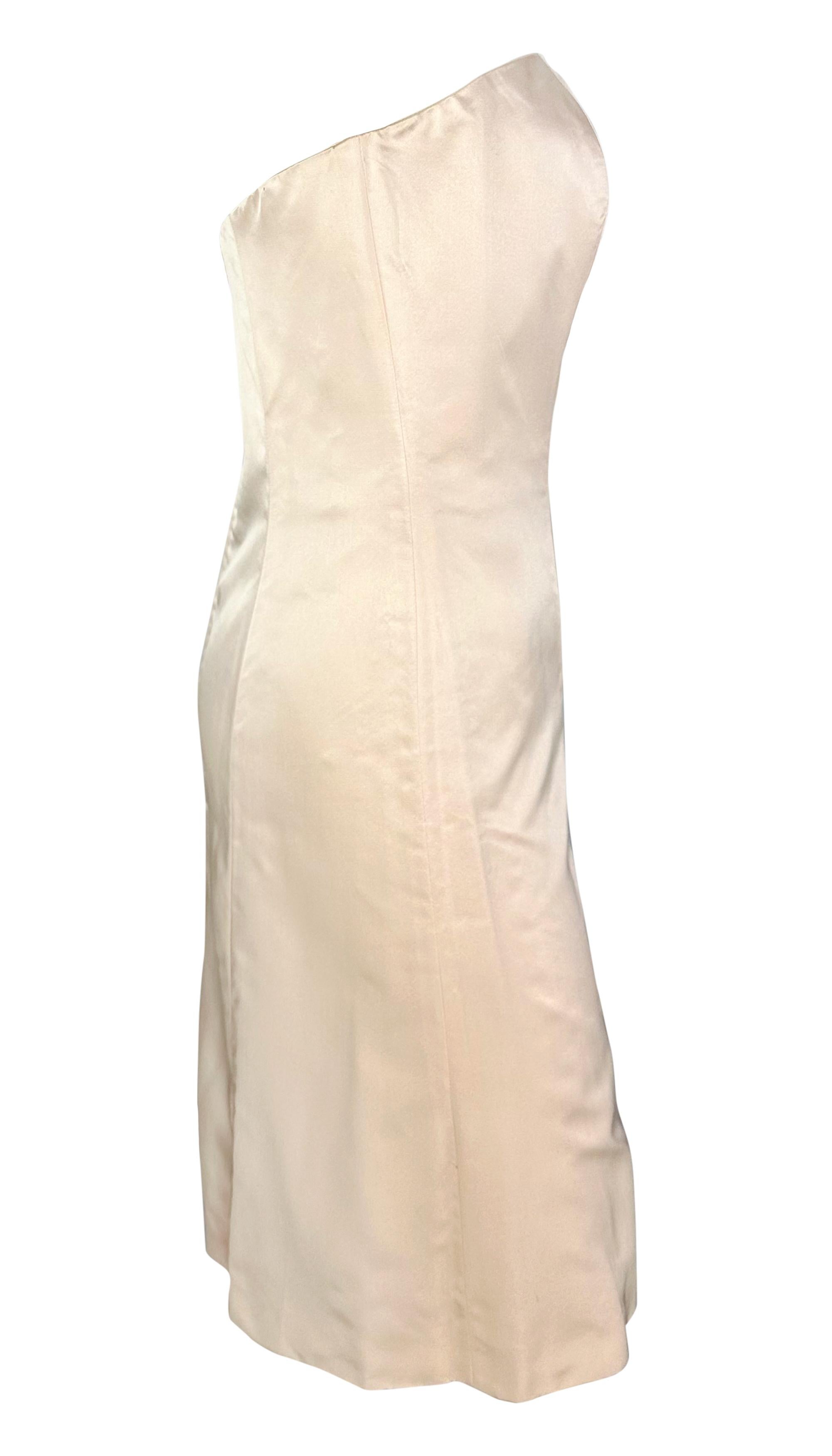 Women's 1990s Oscar de La Renta Pastel Pink Strapless Classic Flare Mini Dress For Sale