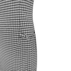 1990s Paco Rabanne Black White Check Print Bodycon Hip Chain Sleeveless Dress