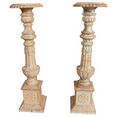 1990s Pair of Cast Iron Axemen with Antique Patina