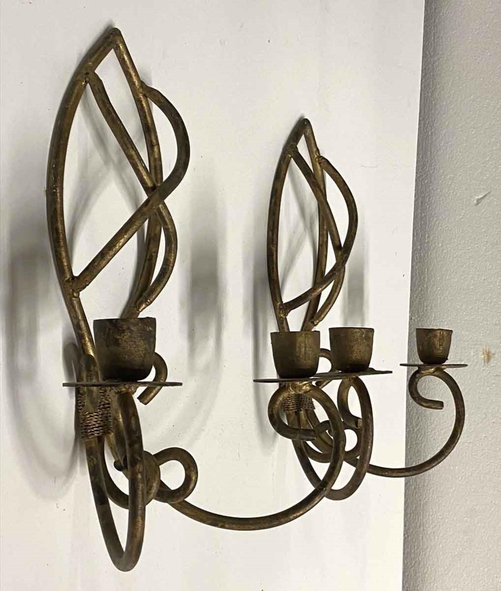 double arm candle wall sconce