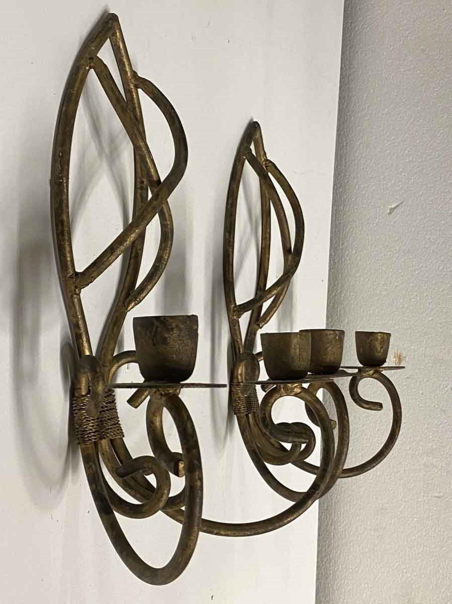 double arm candle sconce