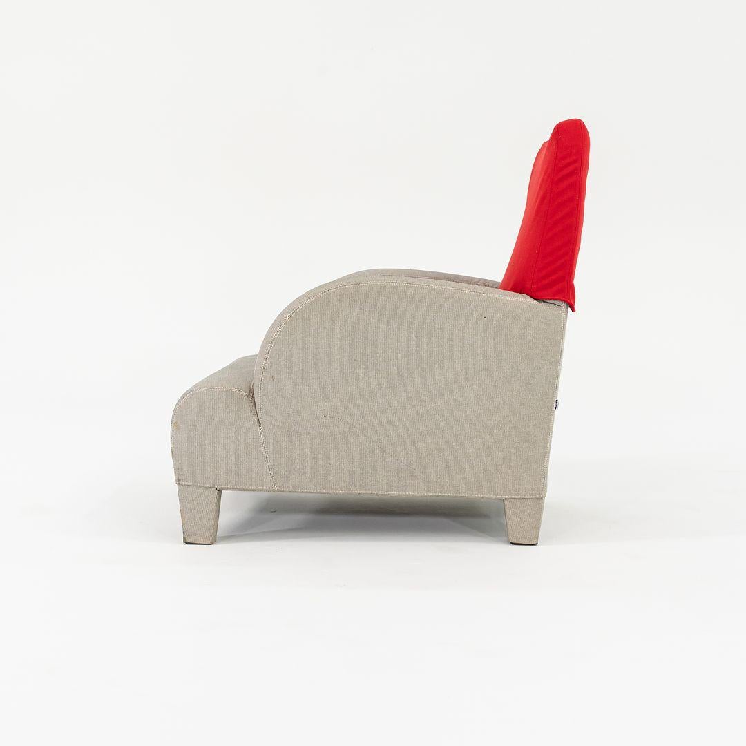 1990er Paar Oriente Lounge Chairs von Antonio Citterio aus grauem und rotem Stoff im Angebot 5