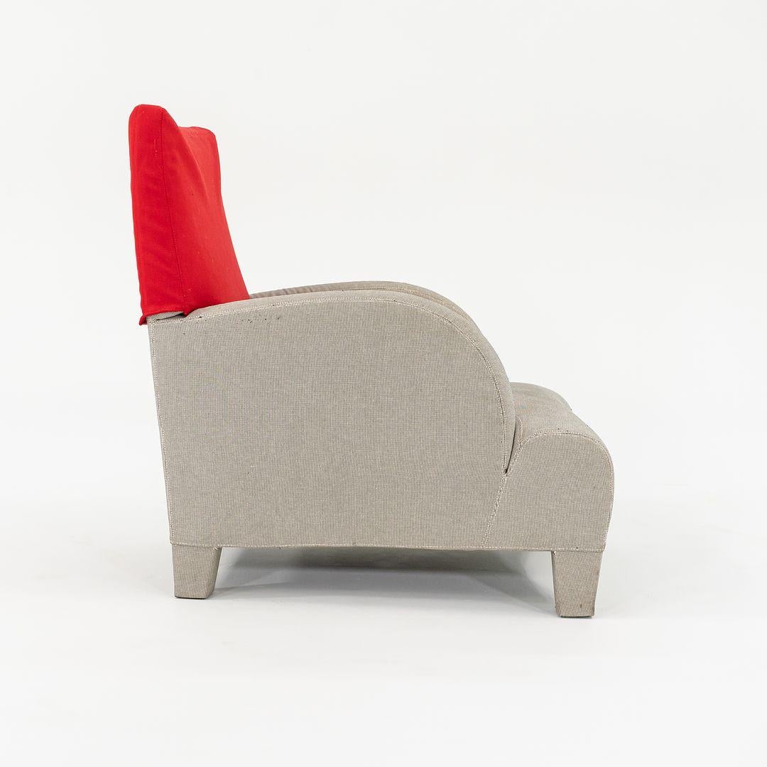 1990er Paar Oriente Lounge Chairs von Antonio Citterio aus grauem und rotem Stoff (Moderne) im Angebot
