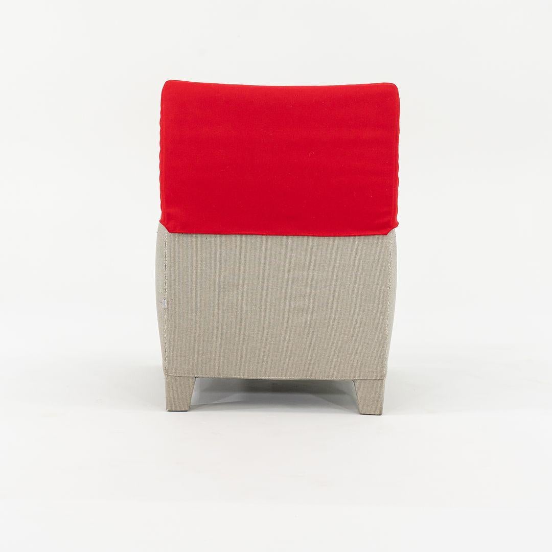 1990er Paar Oriente Lounge Chairs von Antonio Citterio aus grauem und rotem Stoff im Zustand „Gut“ im Angebot in Philadelphia, PA