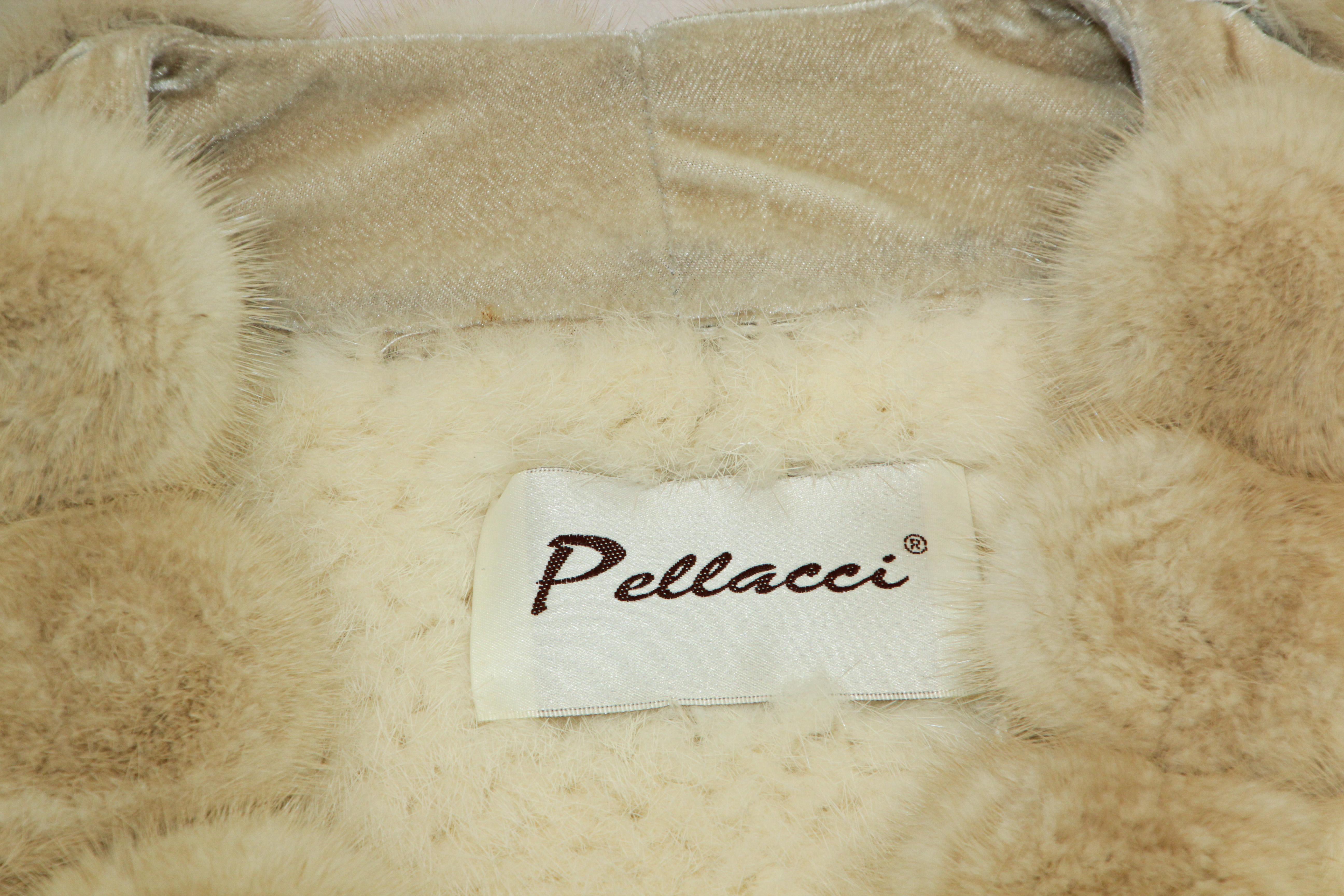 1990s Pellacci Vanilla Fur Short Jacket Stole For Sale 9