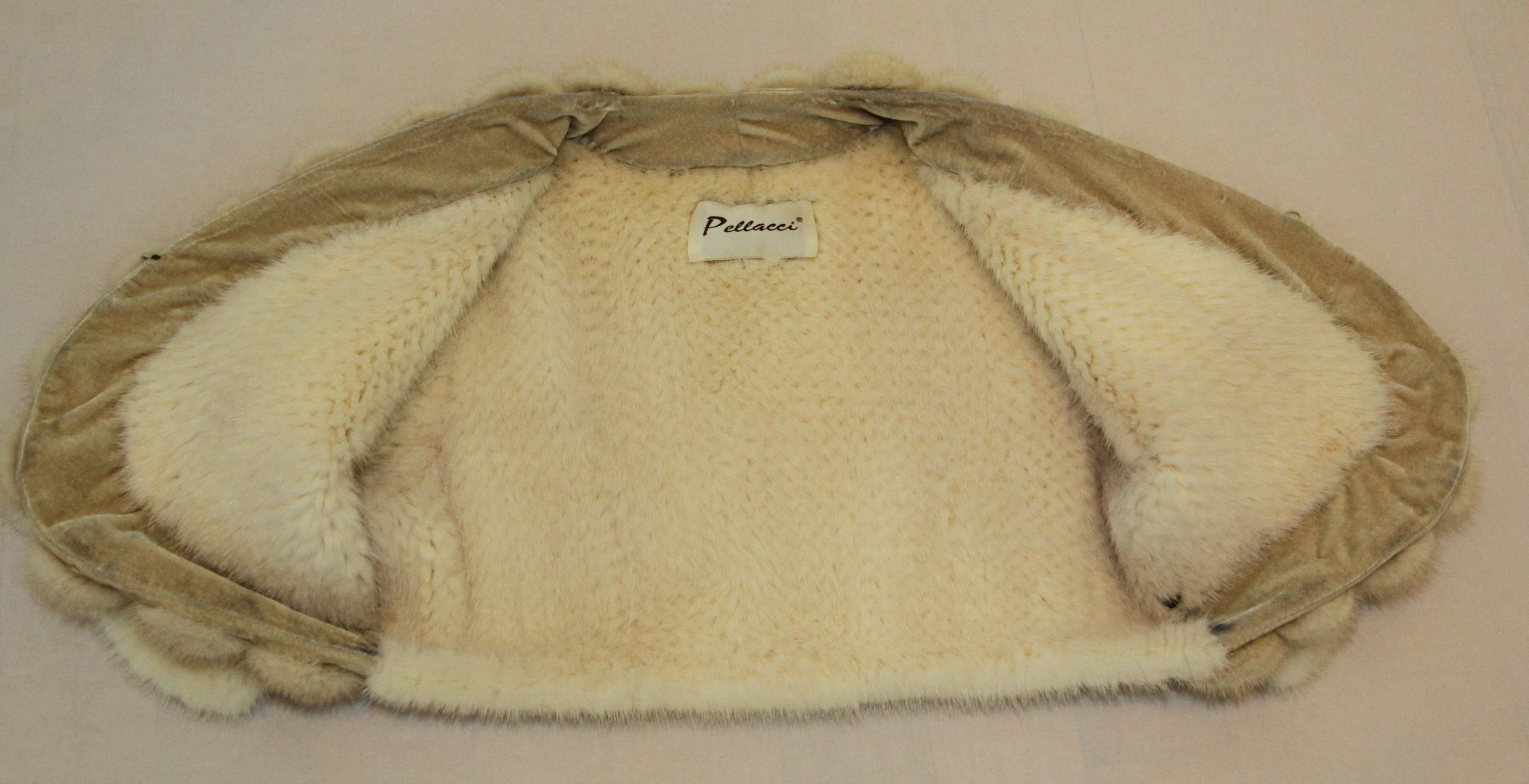 1990s Pellacci Vanilla Fur Short Jacket Stole For Sale 14