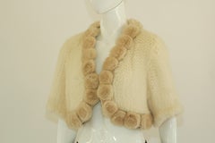 1990s Pellacci Vanilla Fur Short Jacket Stole