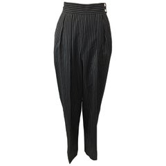 Vintage 1990s Perry Ellis High Waisted Pin Striped Slacks