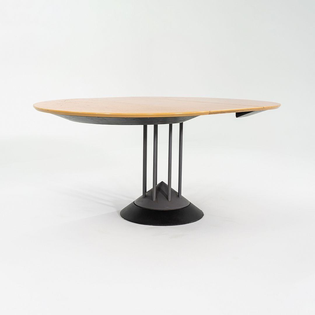 Años 90 Peter Maly para Tonon Italia Mesa de comedor extensible postmoderna con hoja Italiano en venta