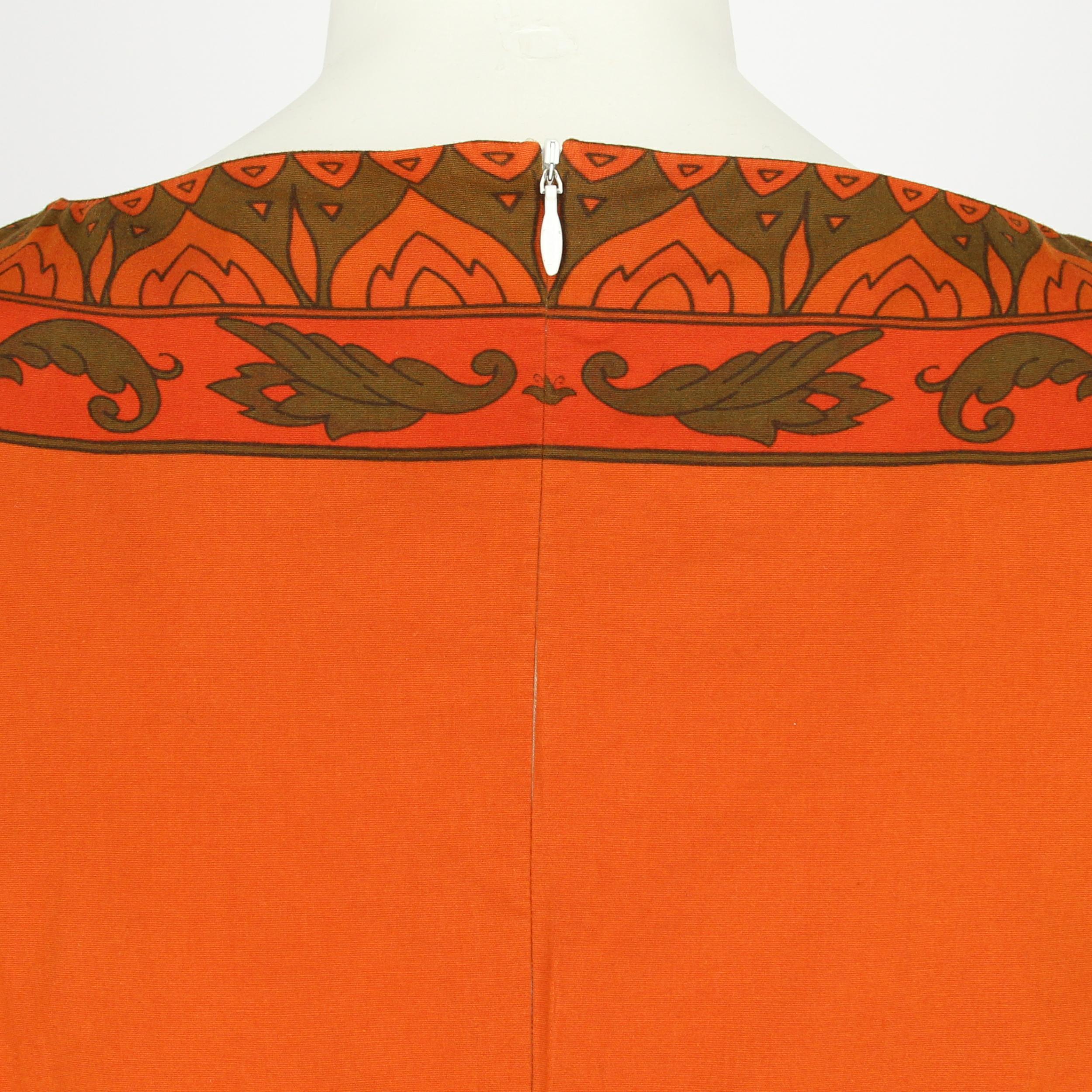 Orange 1990s Philosophy Floral Print Dress