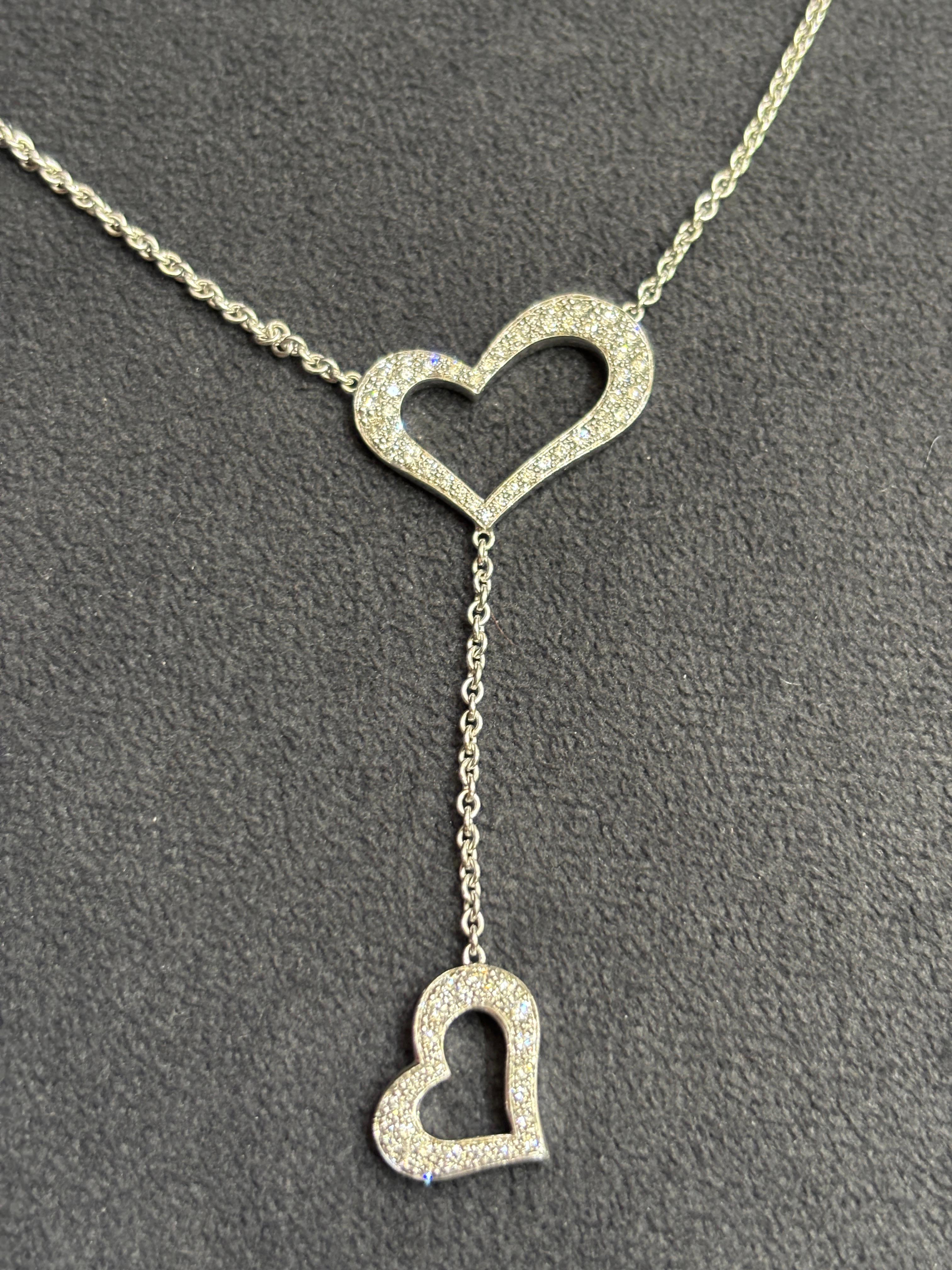 Contemporain 1990 Piaget Pendentif cœur en or 18k et diamants en vente