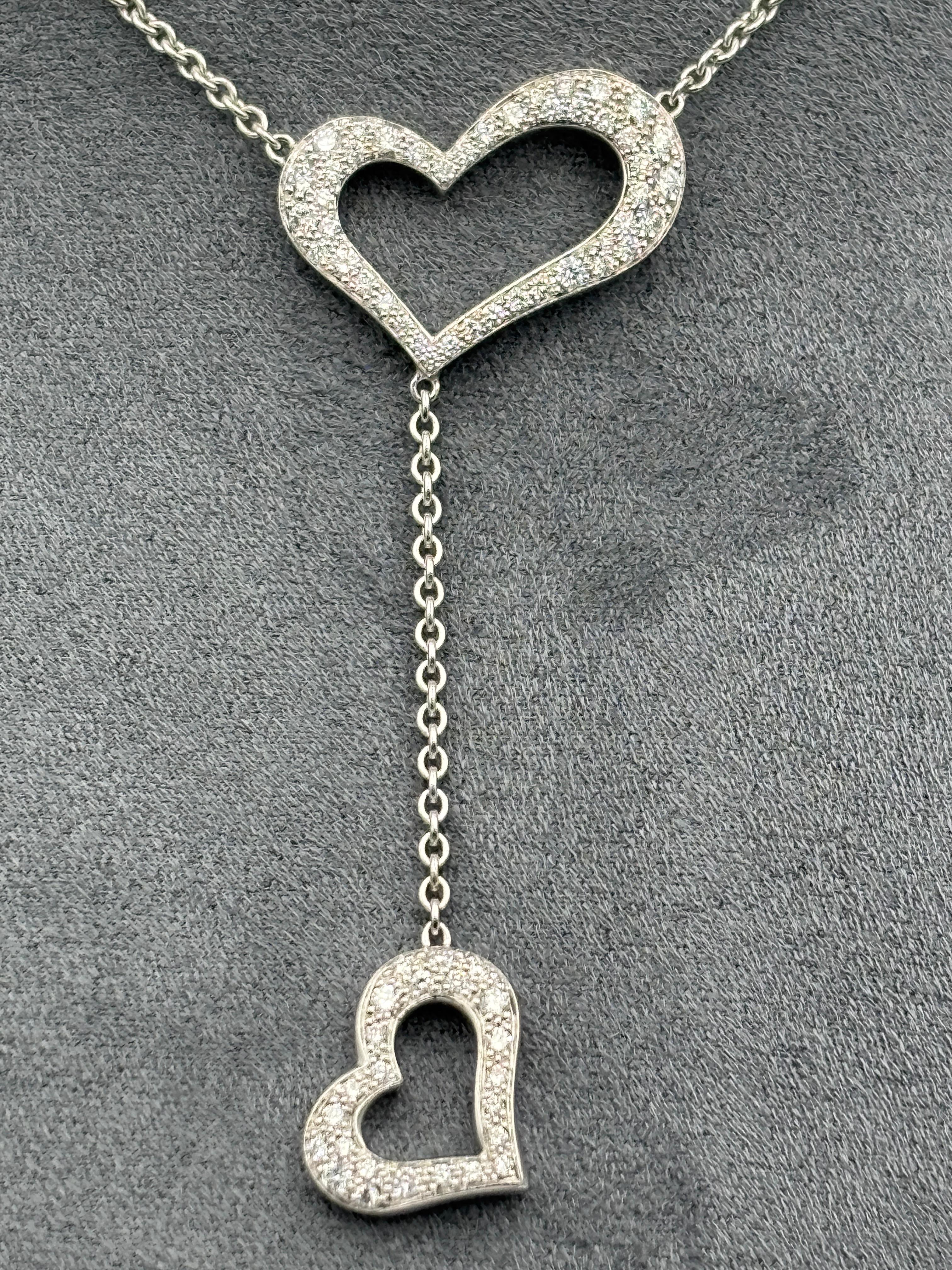 1990 Piaget Pendentif cœur en or 18k et diamants en vente 1