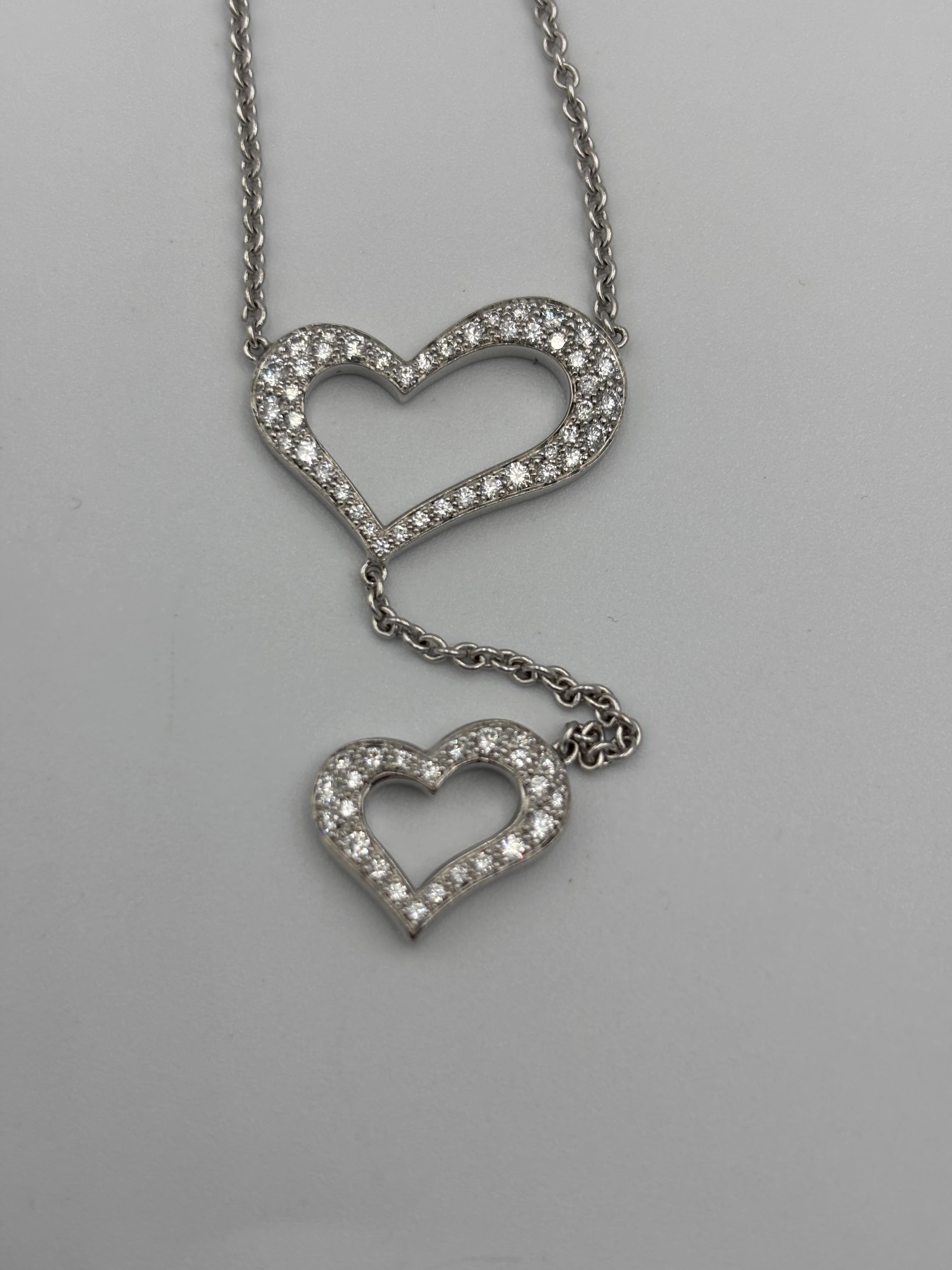 1990 Piaget Pendentif cœur en or 18k et diamants en vente 2