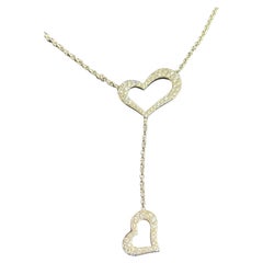 Piaget 18k White Gold Diamond Heart Pendant Necklace, France, 1990s