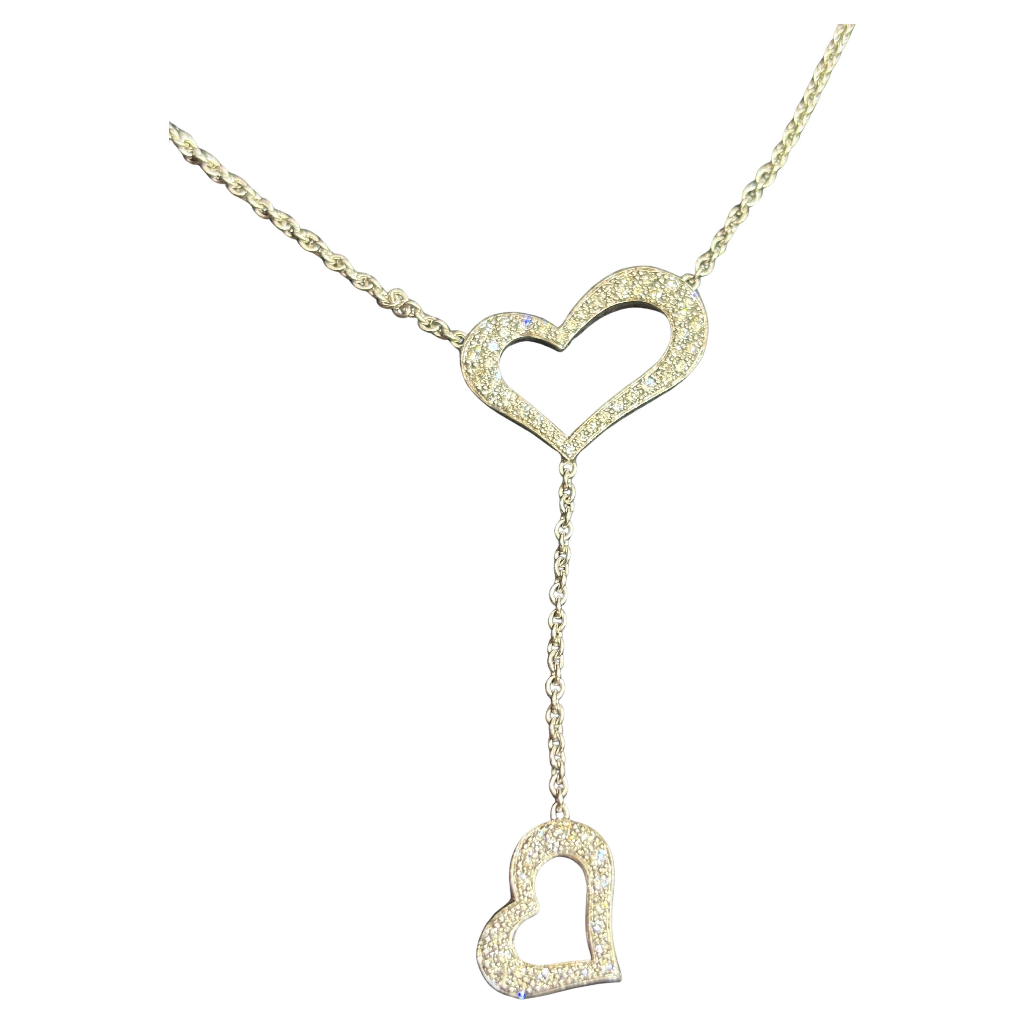 1990er Piaget 18k Gold und Diamant Herzanhänger