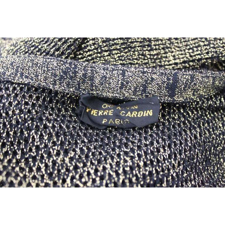 1990s Pierre Cardin Black Laminate Cardigan Sweater at 1stDibs | pierre ...
