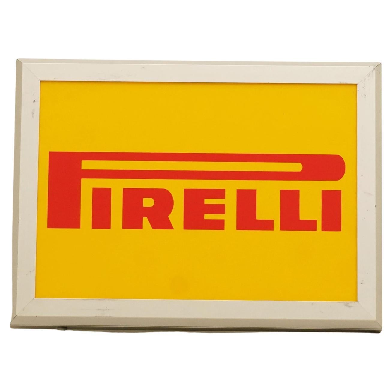 1990s Pirelli Advertising Sign Light