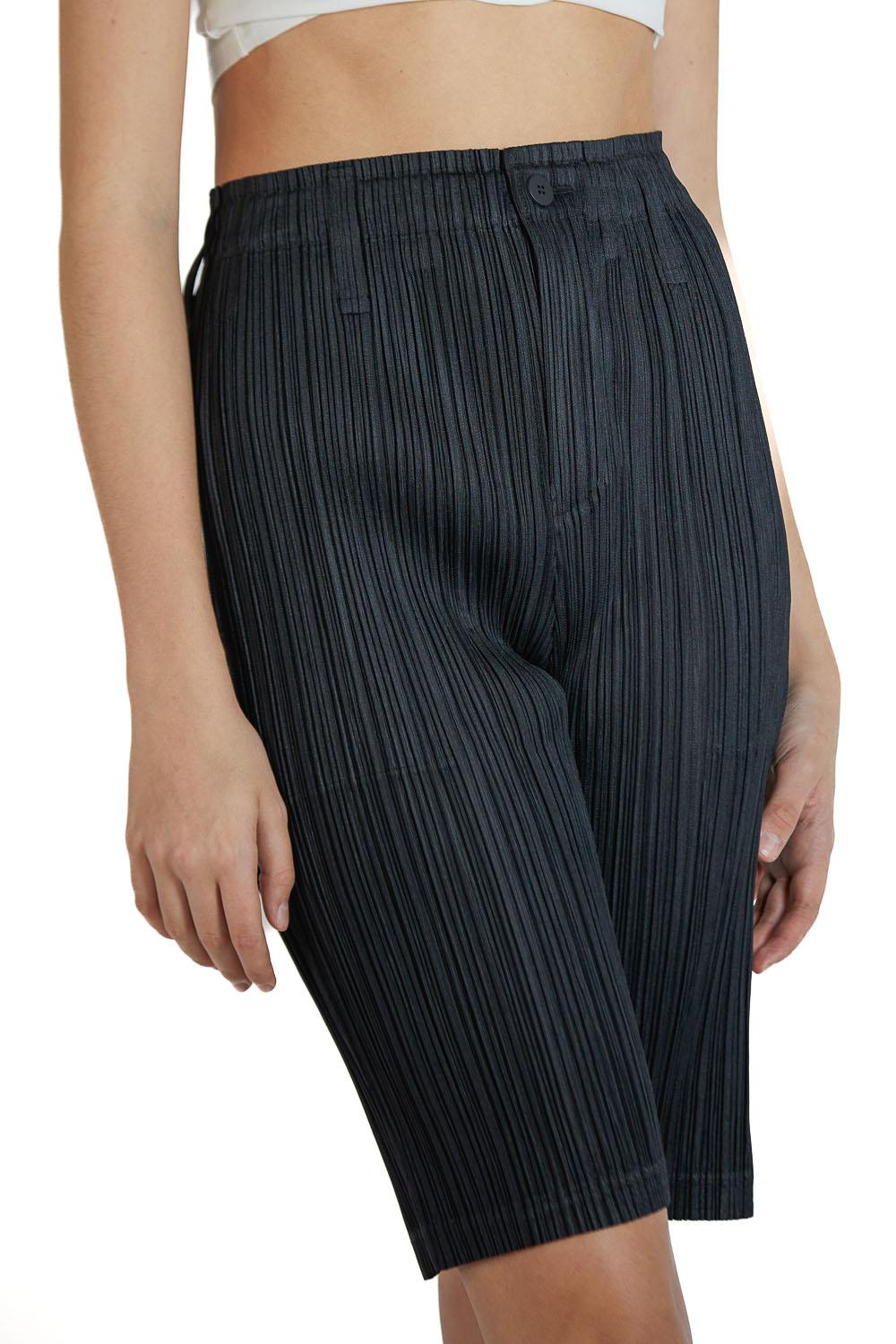 1990S PLEATS PLEASE ISSEY MIYAKE Black Polyester Pleated Mid Length Pants 5