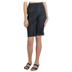 1990S PLEATS PLEASE ISSEY MIYAKE Black Polyester Pleated Mid Length Pants