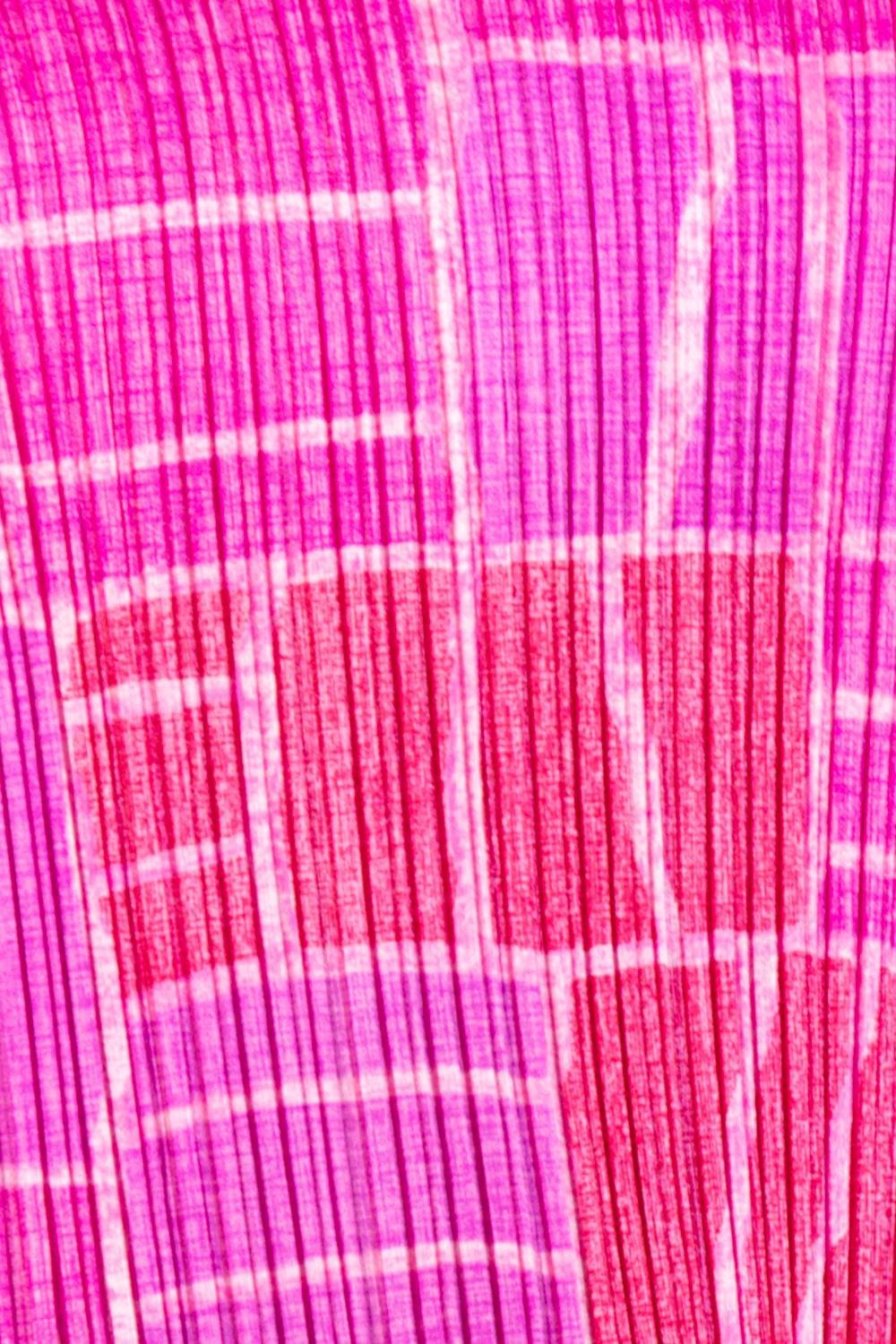 1990S Pleats Please Issey Miyake Hot Pink Polyester Geometric Top For Sale 4