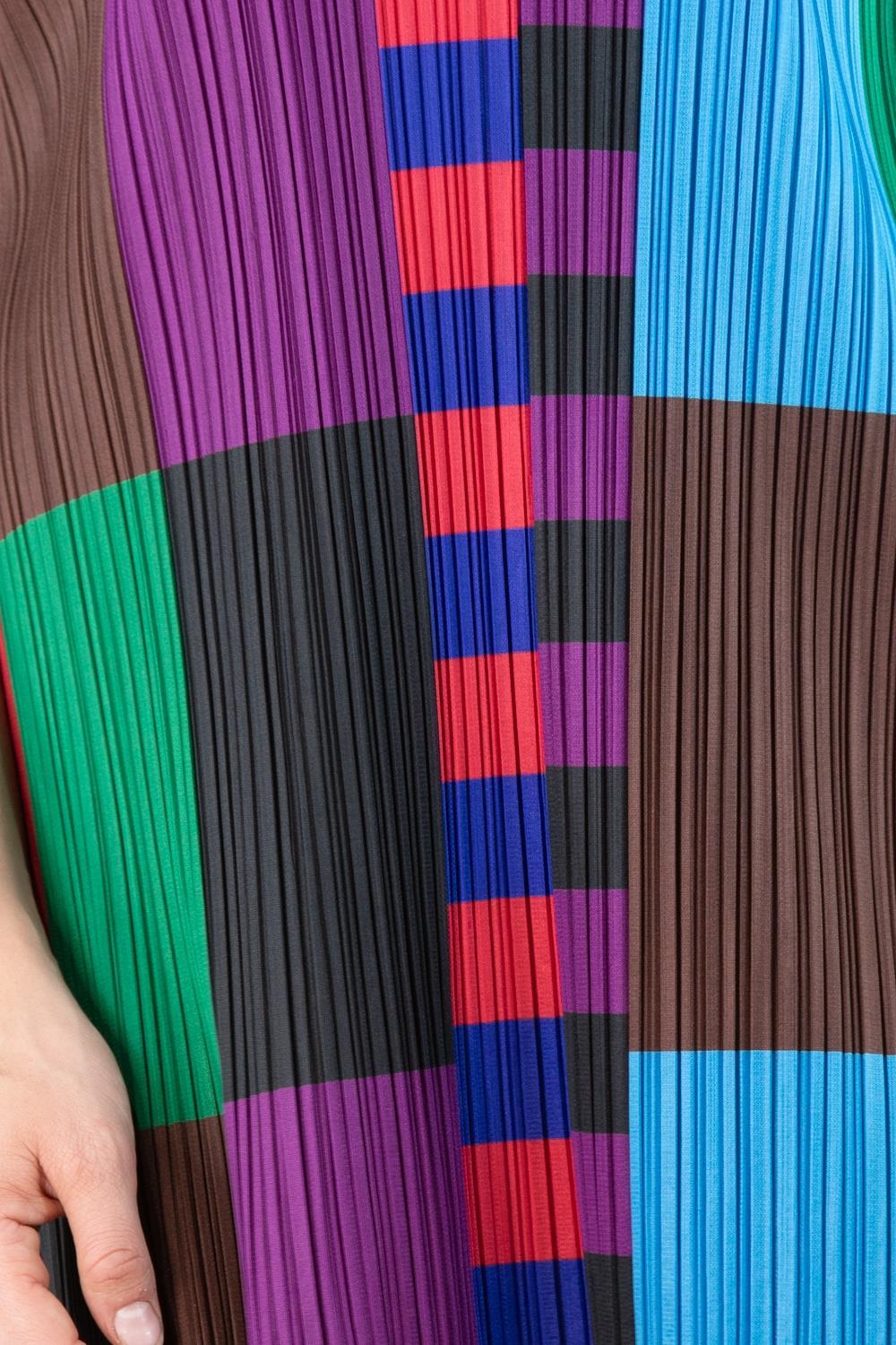 1990S PLEATS PLEASE ISSEY MIYAKE Jewel-Tone Geometric Dress For Sale 3