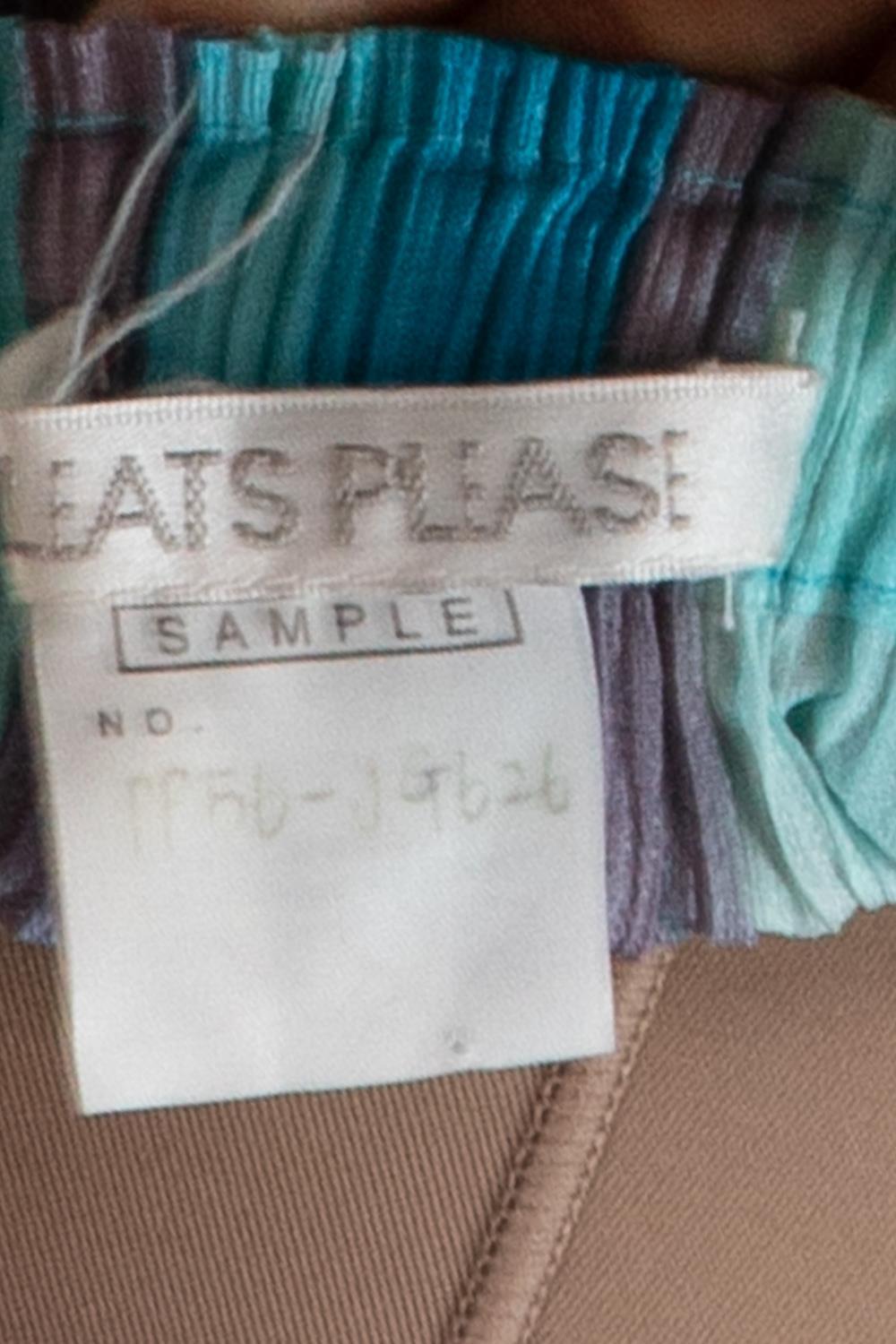 1990S Pleats Please Issey Miyake Ocean Blues Striped Skirt For Sale 5