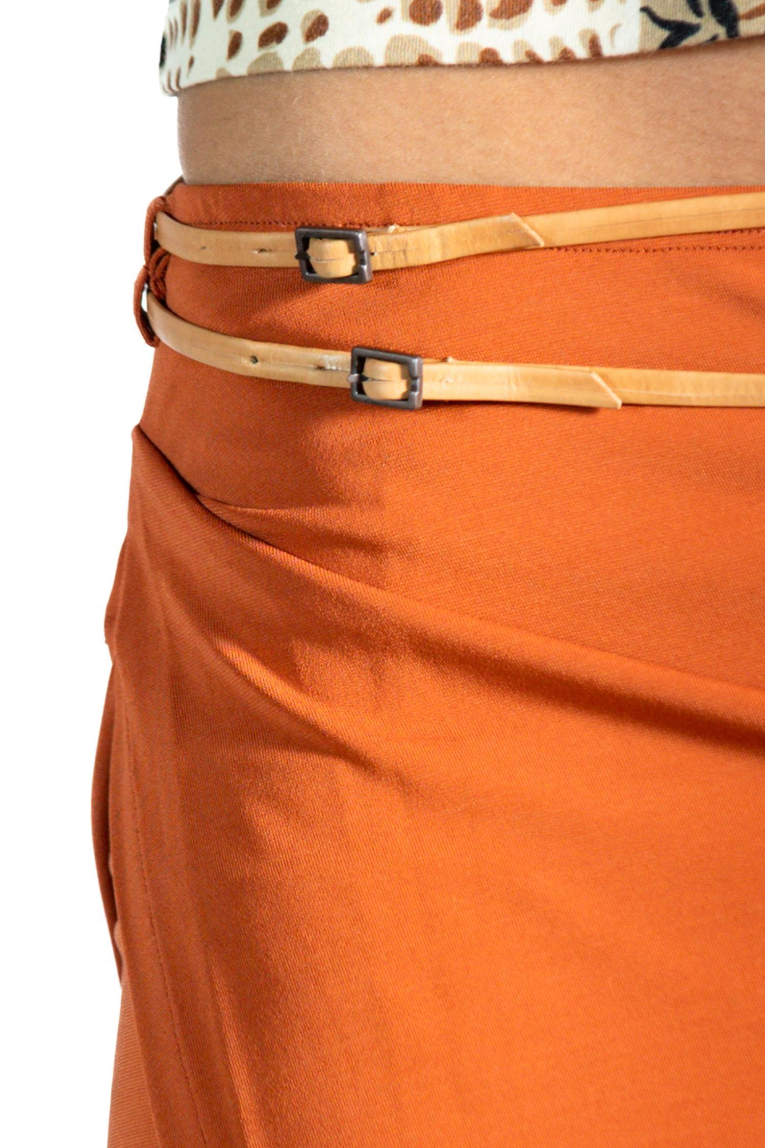 1990S Plein Sud Brick Red Poly/Viscose Jersey Skirt 2