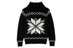 1990er Polo Sport Ralph Lauren Marineblauer Wollpullover mit Schneeflocken