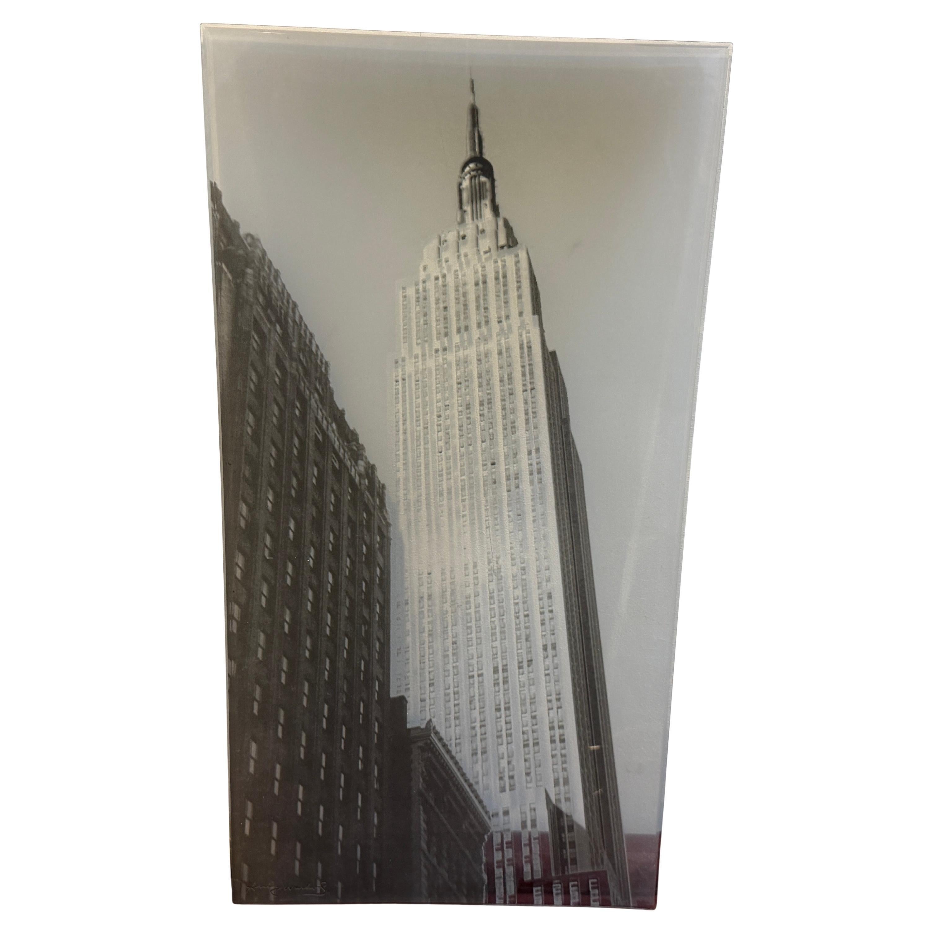 Bandeja rectangular de cristal Pop Art de los años 90 Diseñada por Andy Warhol para Rosenthal en venta