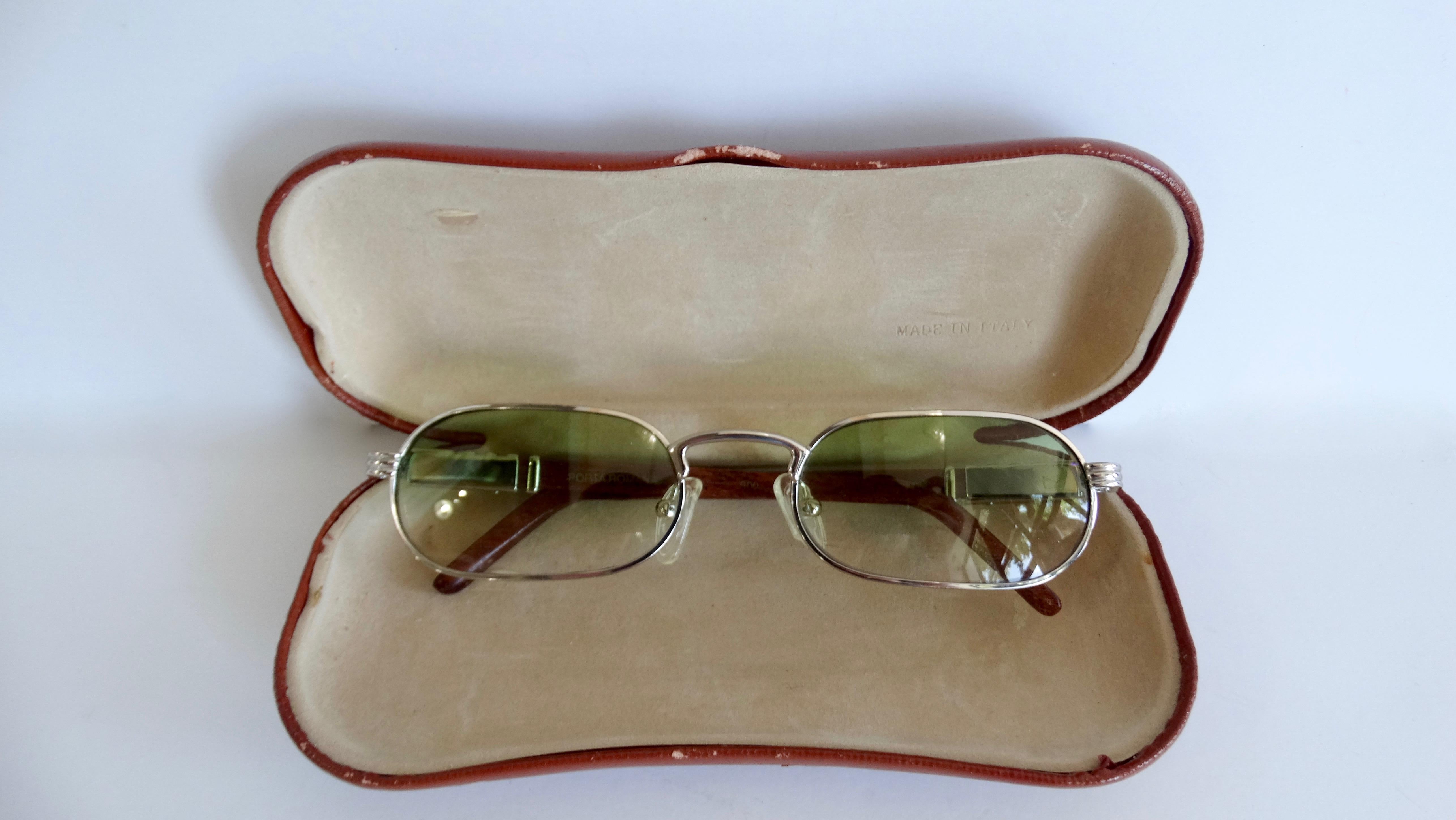 Porta Romana 1990s Green Ombre Lens Sunglasses  In Good Condition In Scottsdale, AZ