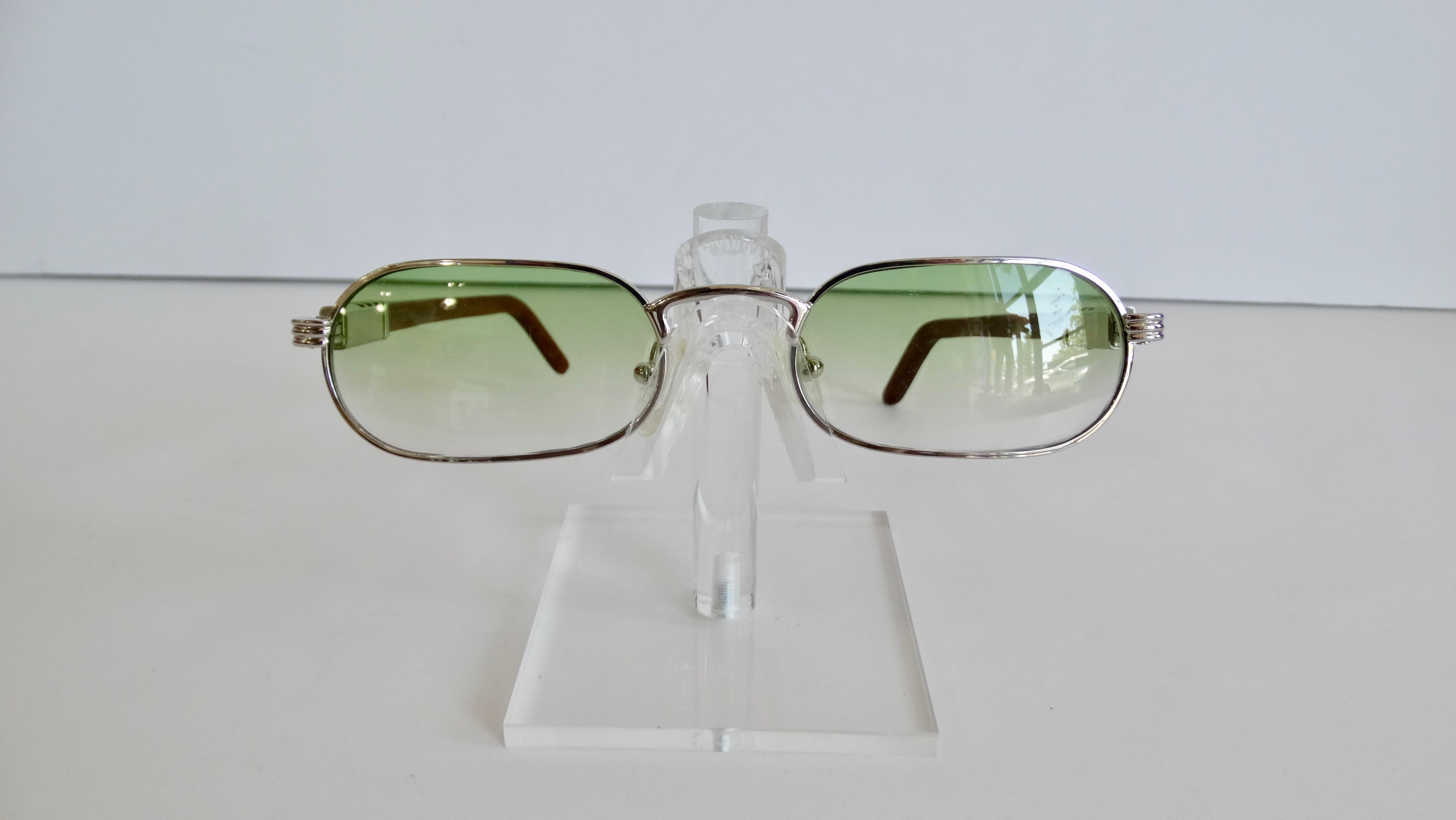 Porta Romana 1990s Green Ombre Lens Sunglasses  For Sale 4